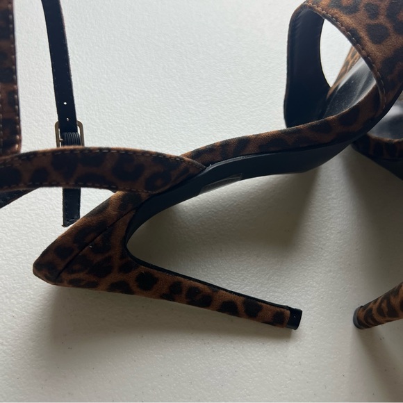 Boohoo Leopard Square Toe Ankle Strap Sandal - Picture 7 of 10